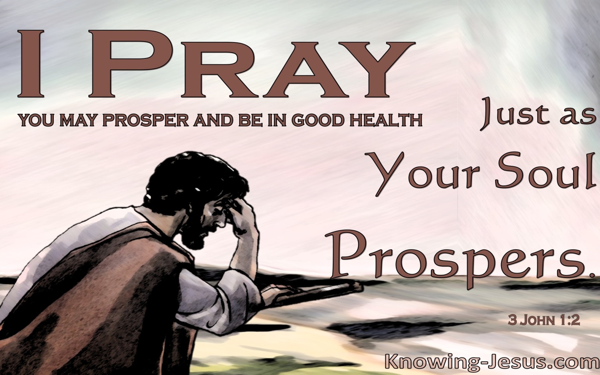 3 John 1:2 May You Prosper And Be In Good Health (brown)